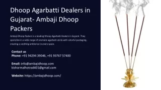 Dhoop Agarbatti Wholesale