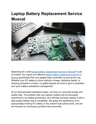 Laptop Battery Replacement Service Muscat