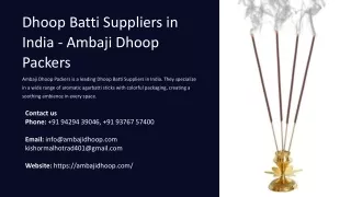 Dhoop Batti Suppliers Dhoop Agarbatti, Dhoop Batti, DASHANG Dhoop Sticks, Dhoop