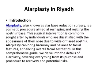 Alarplasty in Riyadh