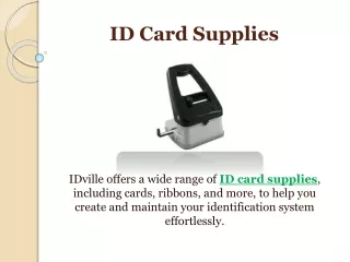 ID Card Supplies