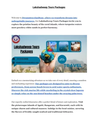 Lakshadweep Tours Packages