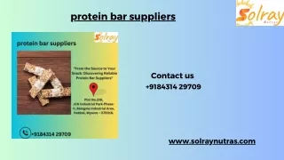 protein bar suppliers ppt