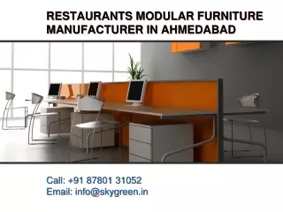Restaurants Modular Furniture Manufacturer in Ahmedabad, Top Restaurants Modular
