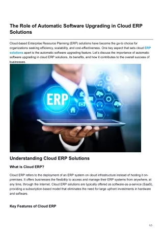 The Role of Automatic Software Upgrading in Cloud ERP Solutions (2)