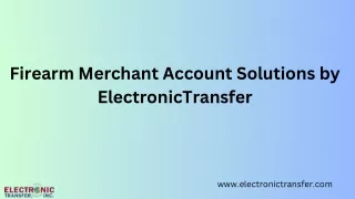 Firearm Merchant Account