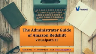 Amazon RedShift Training | Amazon Redshift Online Training