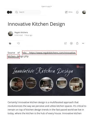 Innovative Kitchen Design