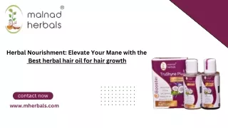 Herbal Nourishment Elevate Your Mane with the   Best herbal hair oil for hair growth