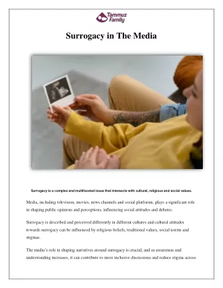 Surrogacy in The Media - Tammuz Surrogacy