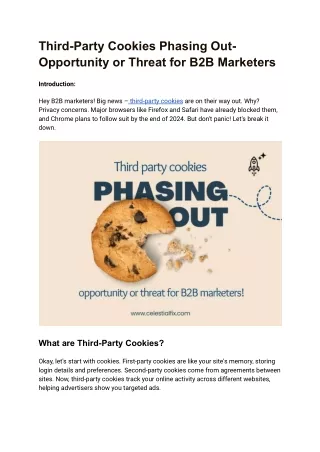 Third-Party Cookies Phasing Out- Opportunity or Threat for B2B Marketers