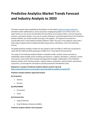 Predictive Analytics Market