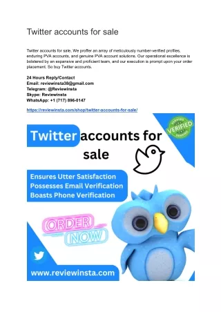 Twitter accounts for sale