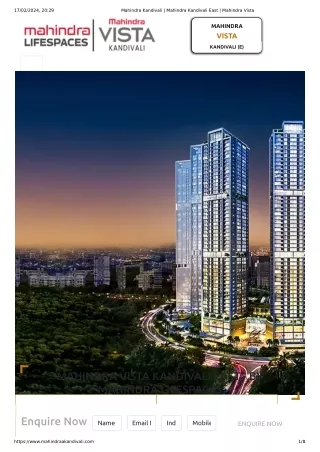 Mahindra Kandivali _ Mahindra Kandivali East _ Mahindra Vista