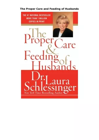 ❤pdf The Proper Care and Feeding of Husbands