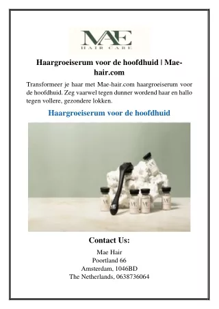 Haargroeiserum voor de hoofdhuid  Mae-hair