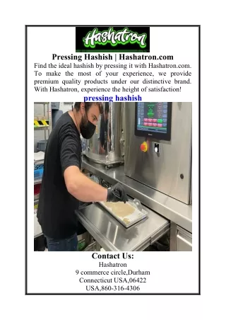 Pressing Hashish  Hashatron