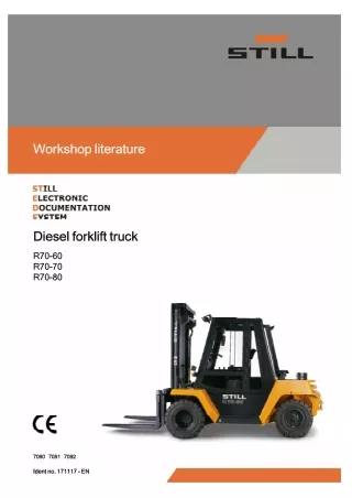 Still Diesel Forklift Truck R70-80 Series Service Repair Manual