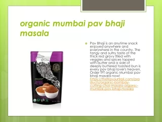 organic mumbai pav bhaji masala