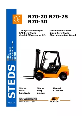 Still R70-25 Fork Truck Service Repair Manual
