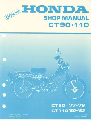 1979 Honda CT90 Service Repair Manual