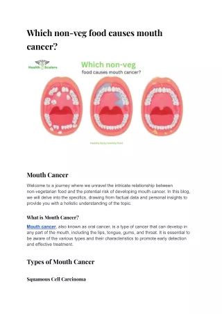 Which non-veg food causes mouth cancer