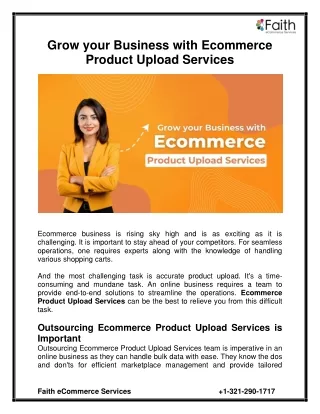 Grow your Business with Ecommerce Product Upload Services