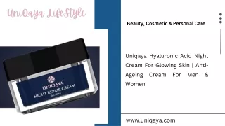 Hyaluronic Acid Night Cream For Men & Women