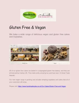 Wholesale Gluten Free Cakes and Vegan Cakes - The Handmade Cake Company