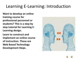 Learning E-Learning: Introduction