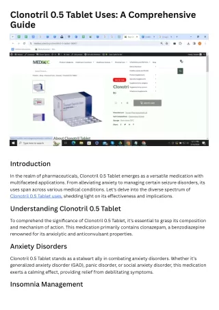 Clonotril 0.5 Tablet (7)