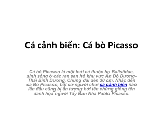 Cá bò picasso