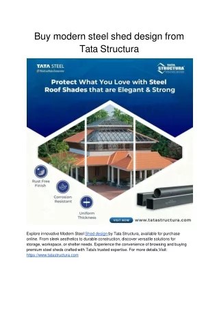 Unleash Creative Shed Design with Square Pipe by Tata Structura