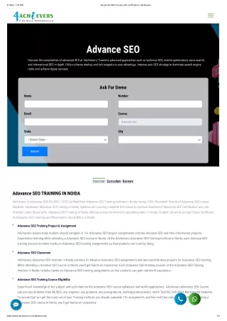 Best advanced SEO course - 4achievers