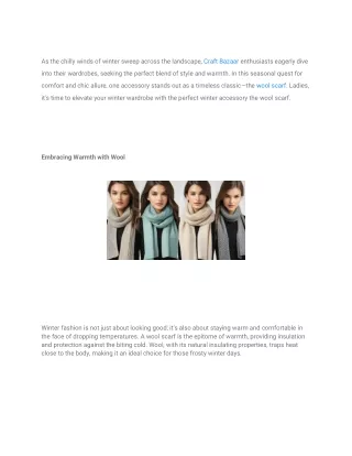 Embrace Winter Elegance_ The Timeless Appeal of Wool Scarves for Ladies