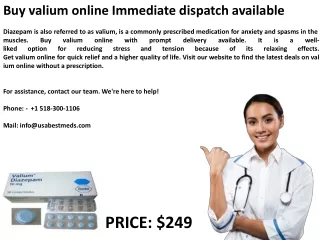 Buy valium online Immediate dispatch available