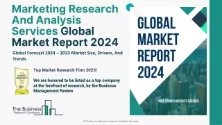 Marketing Research And Analysis Services Market Size, Statistics, Report To 2033