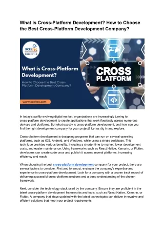 What is Cross-Platform Development?