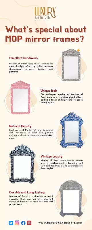 What's special about MOP mirror frames