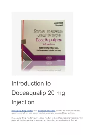 Doceaqualip 20 mg Injection