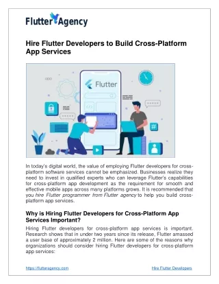 Hire Flutter Developers to Build Cross-Platform App Services - Stonesmentor