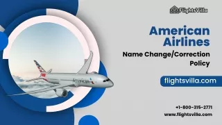 American Airlines Name ChangeCorrection Policy