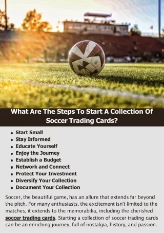 What Are The Steps To Start A Collection Of Soccer Trading Cards?