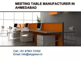 Meeting Table Manufacturer in Ahmedabad - SkyGreen Interior