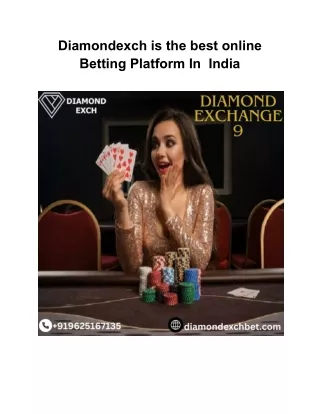 Diamondexch is One of the best online Betting Platform In India