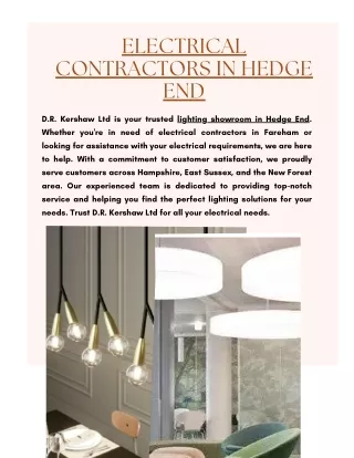 Lighting Showroom In Hedge End