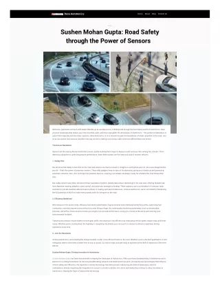 Sushen Mohan Gupta: Road Safety through the Power of Sensors