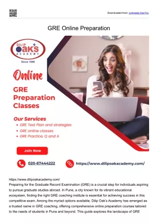 GRE online preparation