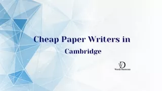 Cheap Paper Writers in Cambridge