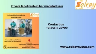 Private label protein bar manufacturer ppt